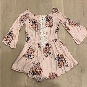 Boho floral romper